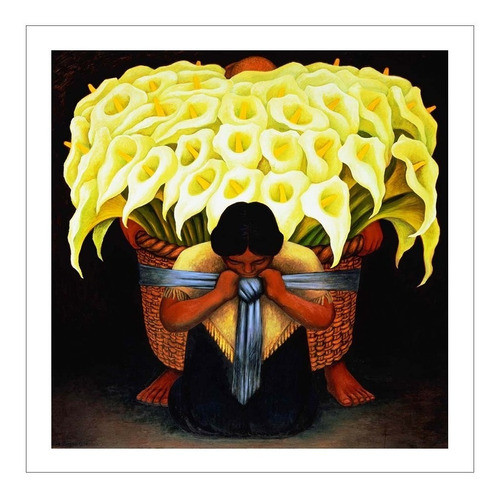 Lamina Fine Art Vendedor De Alcatraces Diego Rivera 90x90 0