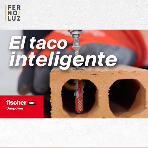 Tarugo Nylon Taco Duopower 10x50 Fischer X 180 Unidades 1