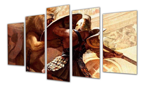 Cuadro 60x100cm Gladiadores Roma Pelea Coliseo Espadas P2 0