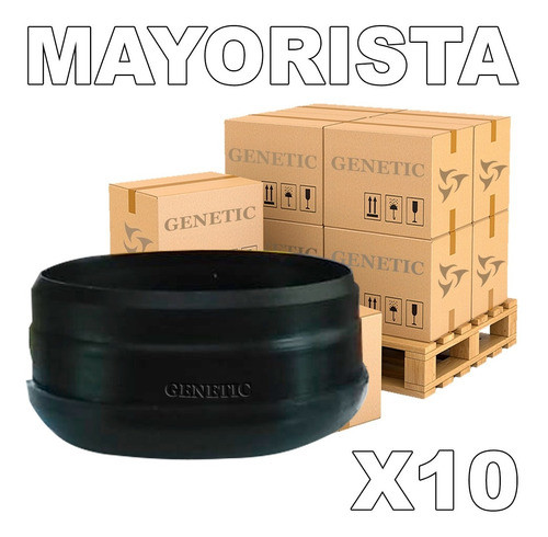10 Regatones Plastico Redondo Interno 1 3/4 Pulgadas Genetic 1