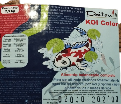 Alimento Doitsu Koi Color 0