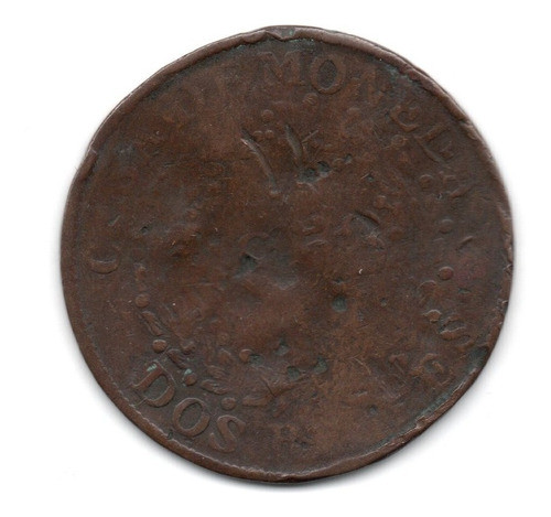 Argentina Buenos Aires Moneda 2 Reales Año 1853 A3-r6 0