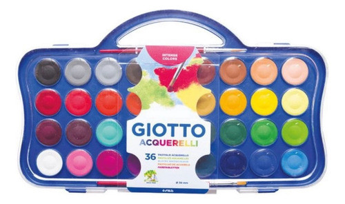 Aquarela Italiana Giotto 30 Cores Com Pincel Pastilha 30mm 0