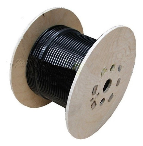 Cable Acero Forrado Negro 5mm 6x19+1 Gimnasio Rollo 30mts 0