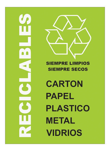 Calcos P/tachos Separación Basura Reciclables Y Residuos 1