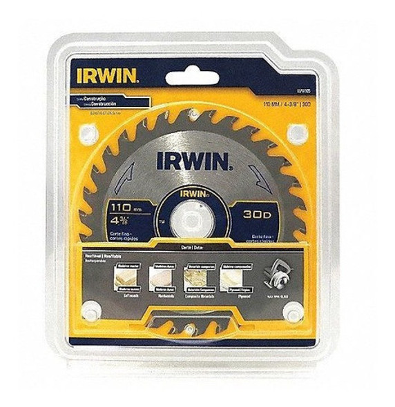 Hoja P/sierra Circ. Irwin 9 X30d.buje Mult.blister- Ynter 0