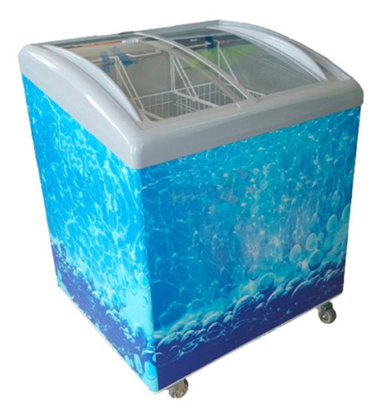 Freezer Aucma De 182 Litros, 2 Puertas De Vidrio. 0