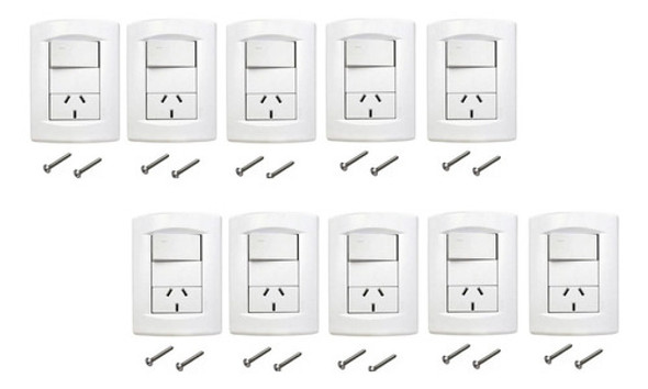 Llave De Luz Armada Sica Life 2 Modulos Punto Y Toma-x10 Uni 0 Llave De Luz Armada Sica Life 2 Modulos Punto Y Toma-x10 Uni 0