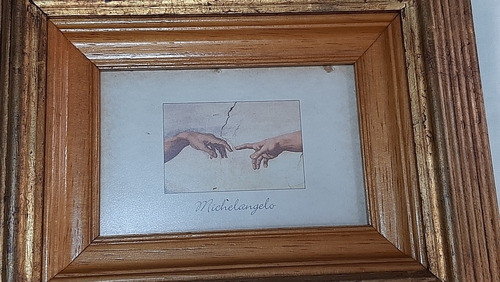 Cuadro Litografía De Michelangelo En Buen Estado 28 X 23 Cm 1