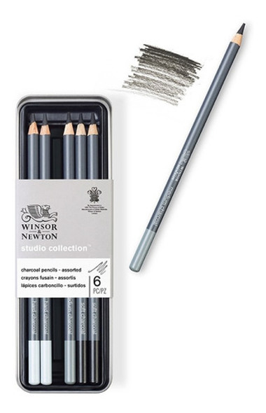 Lapices Charcoal Winsor & Newton X 6 Unidades 0 Lapices Charcoal Winsor & Newton X 6 Unidades 0