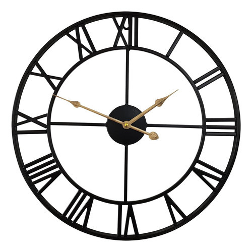 Qukueoy 16 Pulgadas Gran Reloj De Pared De Metal Relojes Ind 0