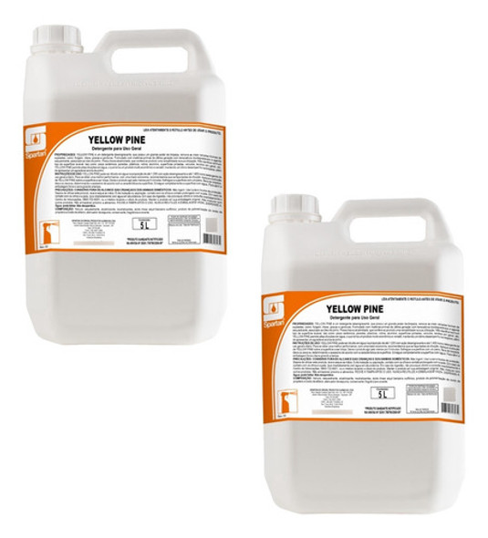 Kit C/ 2 Detergente Desengraxante Neutro Yellow Pine 5l 0
