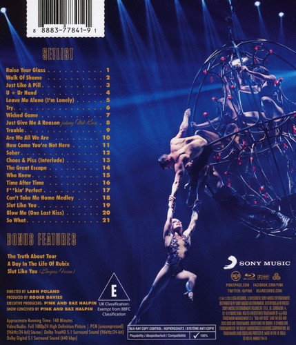 Pink The Truth About Love Tour Live From Melbourne Blu-ray 1