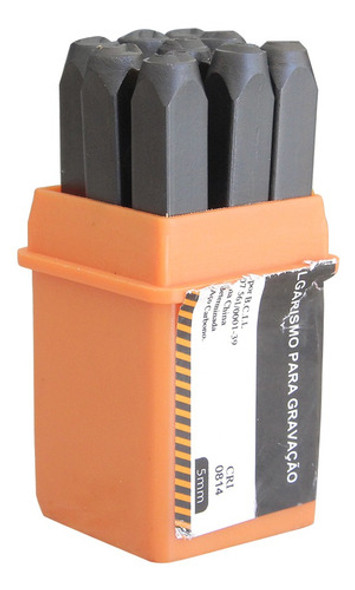Kit Punção Alfabeto + Algarismo P/ Gravação 5mm Starfer 1