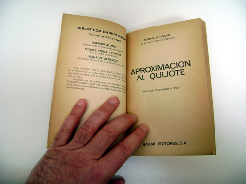 Aproximacion Al Quijote Martin De Riquer Salvat Papel Boedo 1