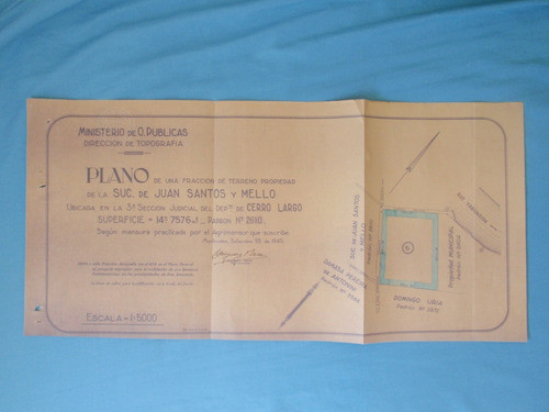 Documento Sucesores J. Santos Y Mello Rio Branco 1945 Granja 0