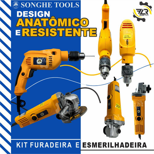Kit Furadeira E Esmerilhadeira 800w Maleta 25peças + 3 Disco 1