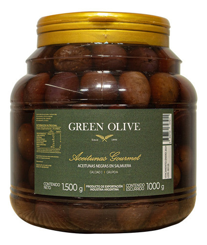 Aceitunas Negras Nat. N° 0 X 1 Kg. (en Aceite 2 Cm) Pet 0