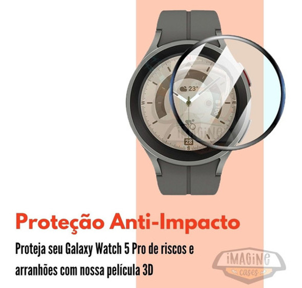 2x Película De Proteção 3d Nano Gel Para Galaxy Watch 5 45mm 1