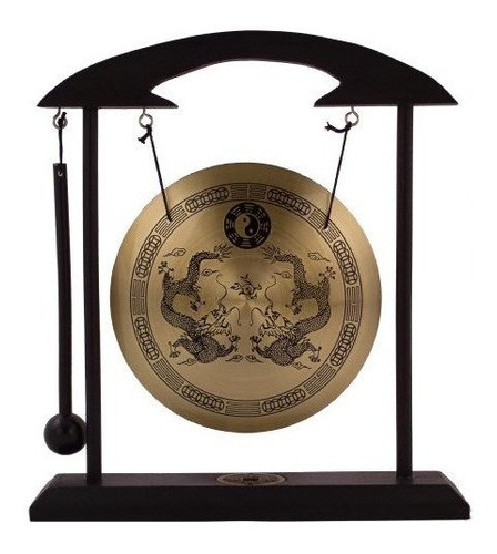 Gong De Escritorio De Cobre Arte Zen Feng Shui De Casa Asia 0