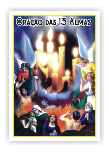 1.000 Un Santinhos Oração Das 13 Almas 7x10cm 0