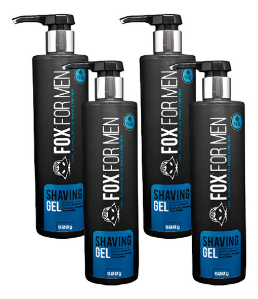 Shaving Gel De Barbear 500g - Fox For Men 4 Unidades 0 Shaving Gel De Barbear 500g - Fox For Men 4 Unidades 0