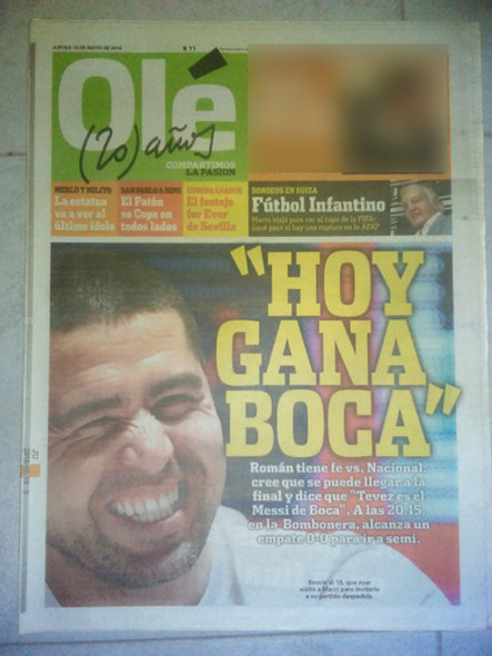 Diario Ole 19 Mayo 2016 Riquelme 0