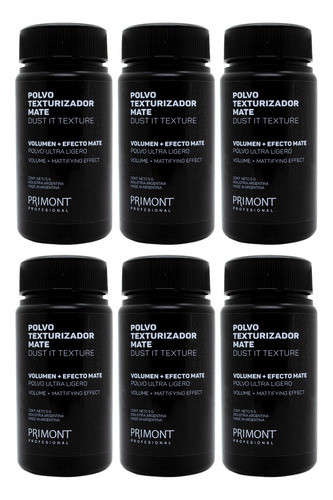 Primont Kit X6 Polvo Texturizador Mate Dust It Volumen 0