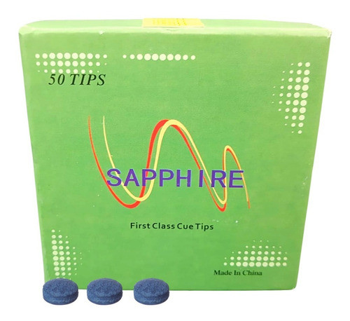 Sola Sapphire De Couro Para Tacos De Sinuca / Bilhar - 3 Uni 0