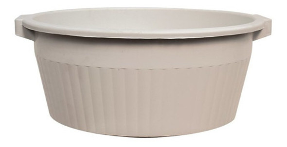 Kit 5 Bacias Plásticas Reforçada Branca 35 L Profissional 1