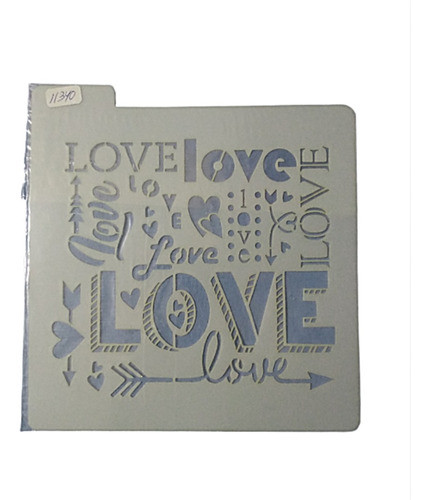 Stencil Plantilla Love Amor Decoración Artesanías 0