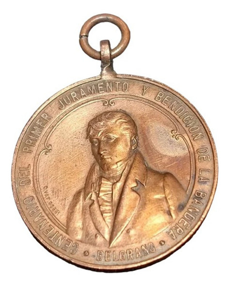 Medalla Centenario Jura De La Bandera Año 1912 Cobre - 674 0