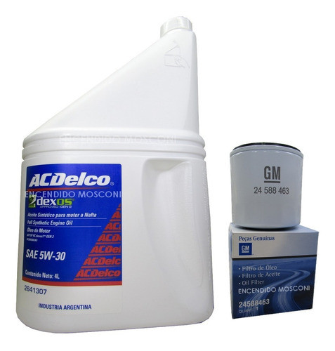 Kit Filtro Aceite Y Aceite Acdelco 5w30 0