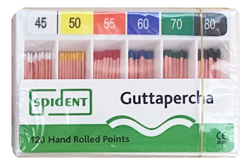 Conos De Guttapercha #45-80 Odontología X120u Spident 0