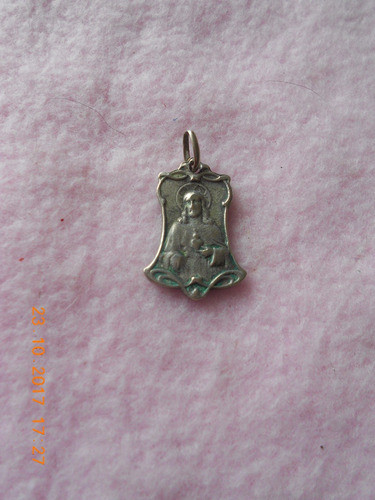 Medallita Religiosa Escapulario Virgen Del Rosario Y Jesus 0