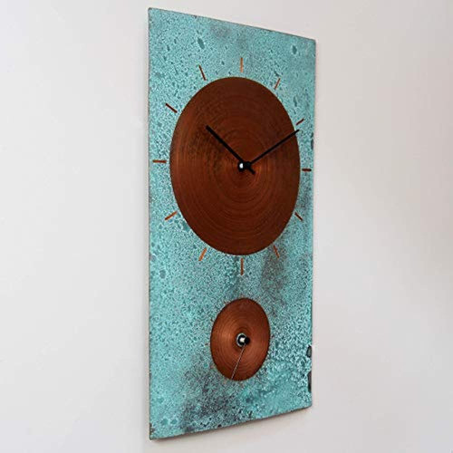 Reloj De Pared De Regalo De Granja Rústica De Cobre Turquesa 1