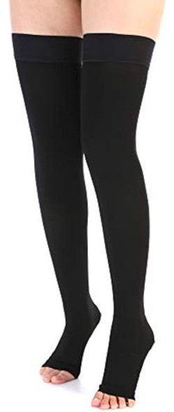 Leotruny Mujer Hombre 20-30 Mmhg Soporte Punta Abierta Muslo 0