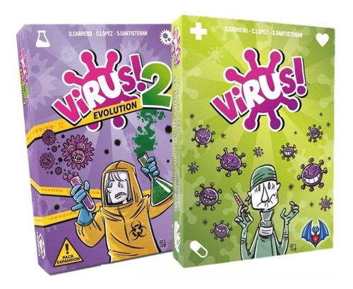 Combo Virus + Virus 2 Expansión Juego De Cartas Dragón Azul 0