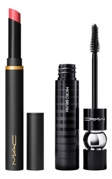 Labial En Barra Mac Powder Kiss + Macstack Regalo Combo 0