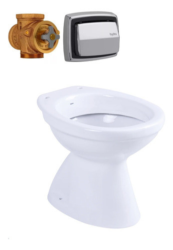 Kit Inodoro Corto Capea Italiana Valvula Y Tecla De Descarga 0
