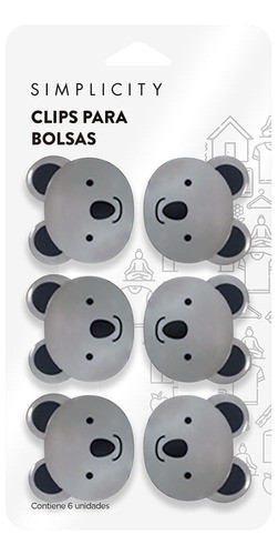 Ganchos Para Bolsas Simplicity Animalito X 6 Un 1