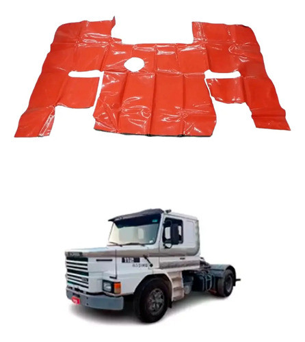 Tapete De Vinil Vermelho Para Scania 112 Hs Ano 1987 0