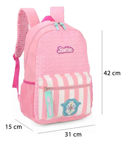 Mochila Boneca Barbie Filme Land Princesa Rosa Costas 1
