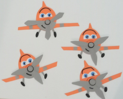 Personajes Goma Eva Aviones Decoracion Avion Carteles X5 1