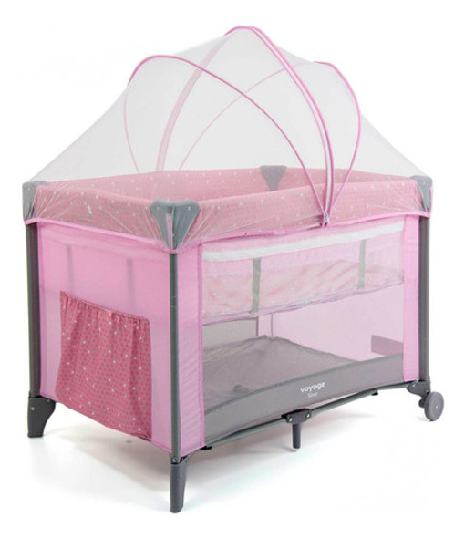 Berço Portátil Sleep Rosa (0 A 18 Kg) - Voyage 0