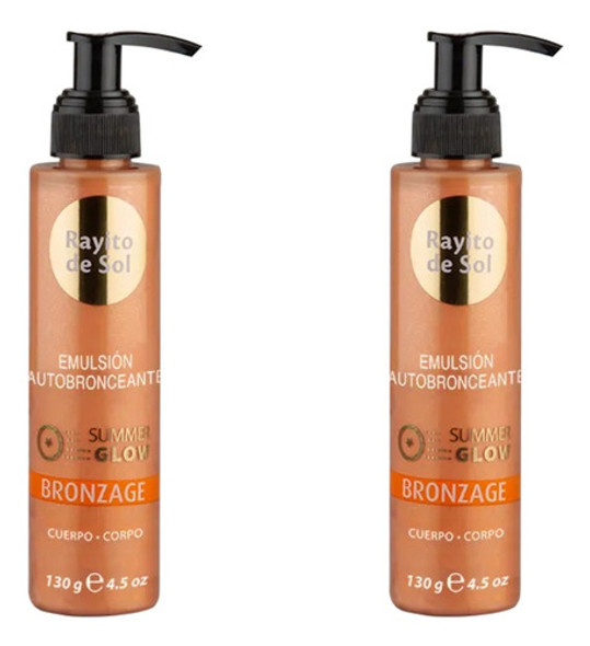 Emulsión Autobronceante Bronzage Cuerpo Rayito De Sol X 2u 0