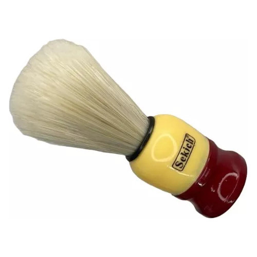 Pincel De Barbear Para Barbeiro Bicolor Vinho Creme Cod 524 0