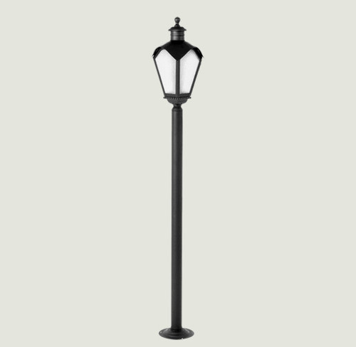 Poste Para Jardim Colonial Sinha Alumínio Preto 1.40m 2002 0
