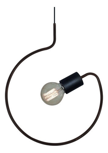 Colgante Tipo Barral Circular Negro 1xe27 - Ju0362 0