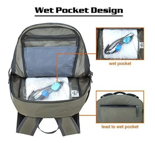 Mochila 40 L Para Senderismo, Trekking - A8 Gris Oscuro. 1